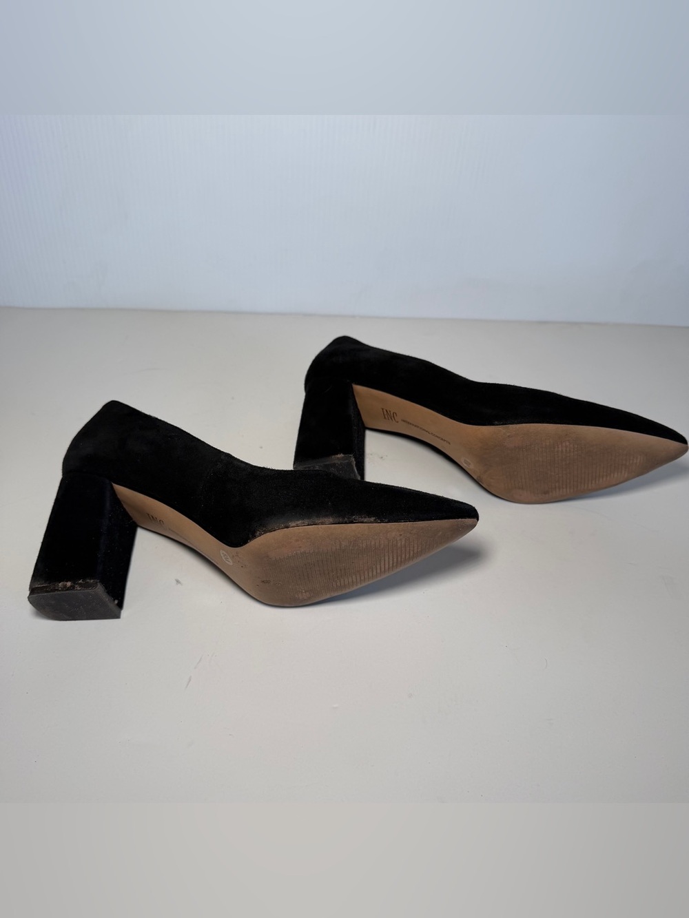 INC Bahira Slip On Block Heels Size 8 - Picture 3 of 6